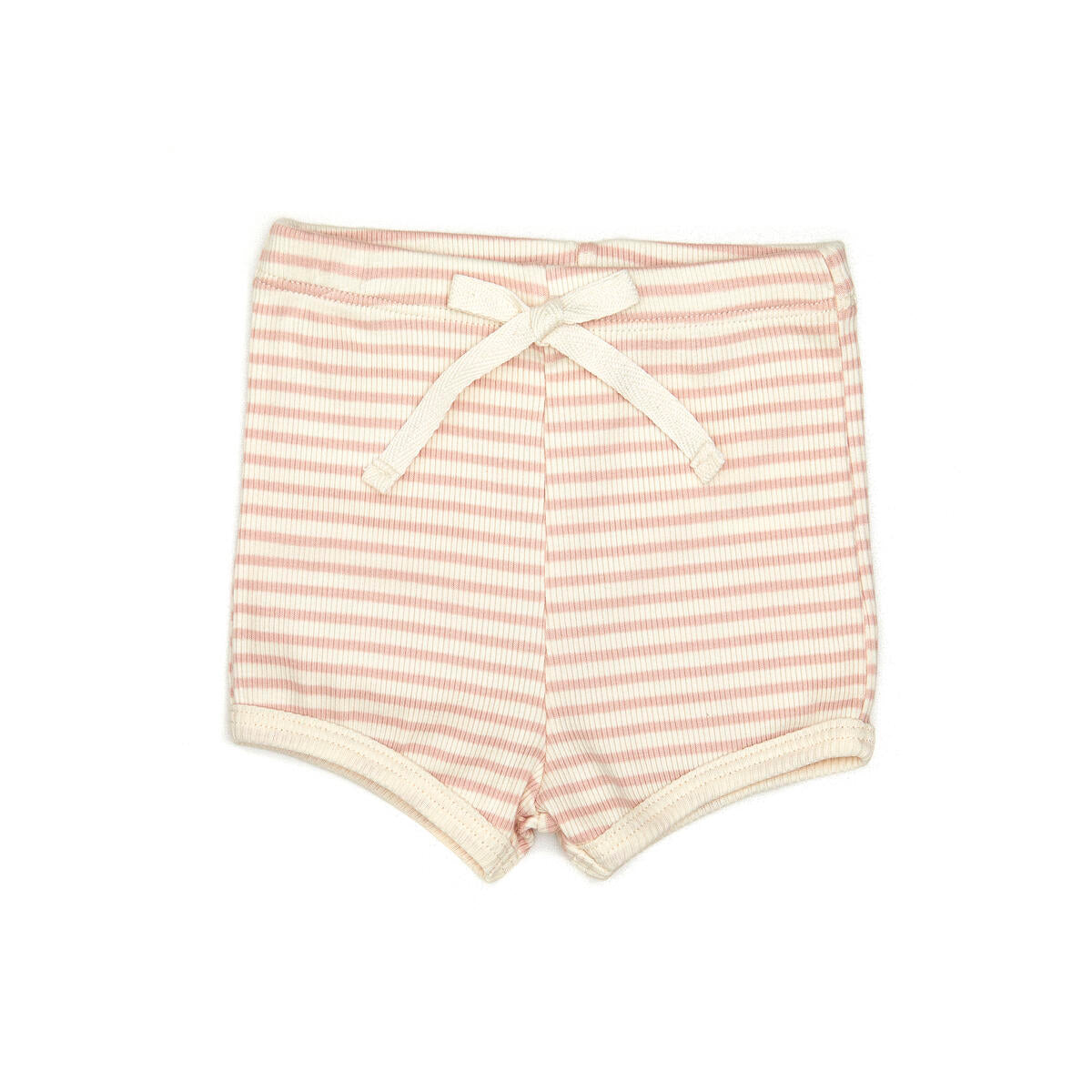 Shell Pink Ribbed Shorts