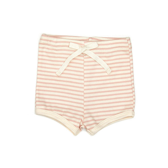 Shell Pink Ribbed Shorts