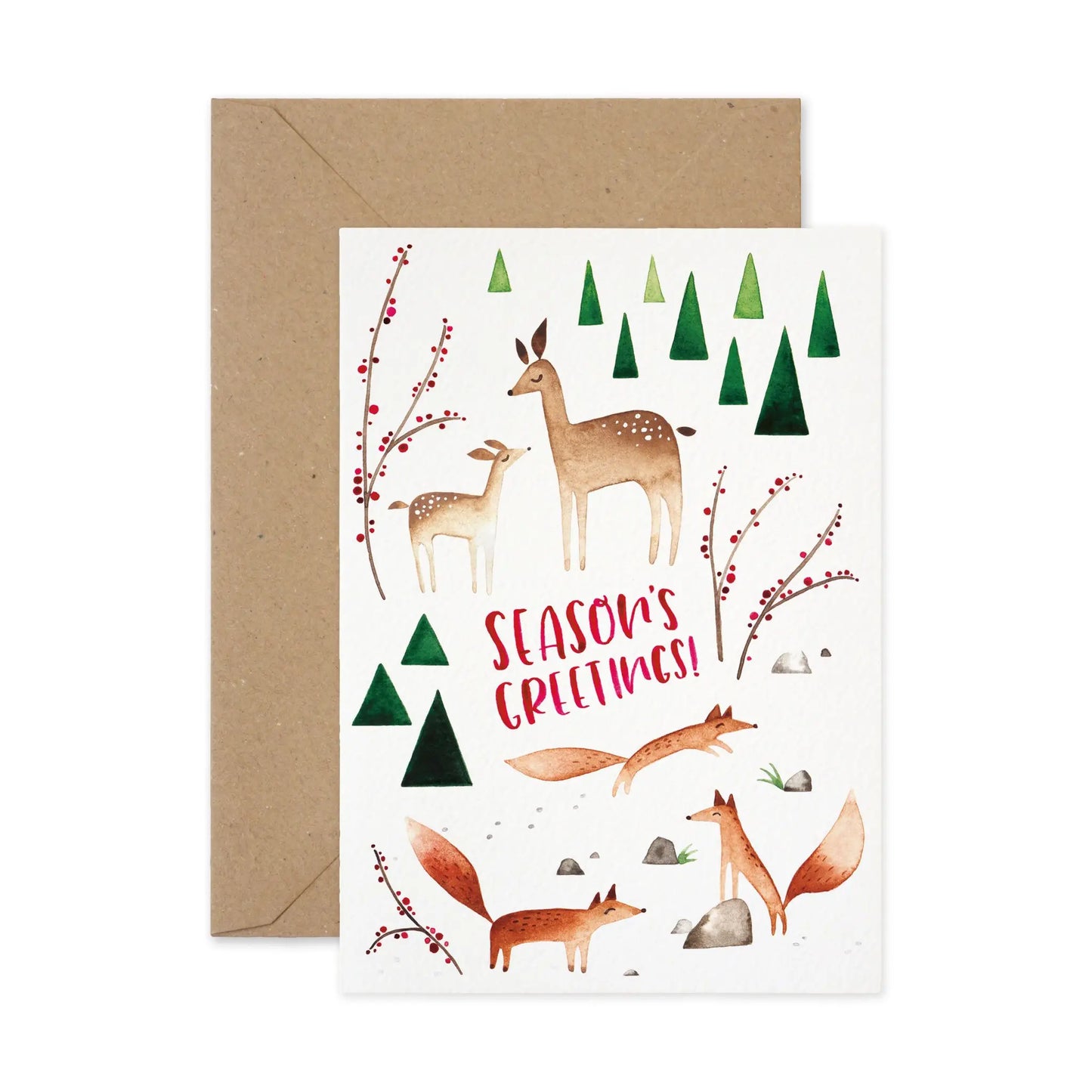 Woodland Animals Holiday Card