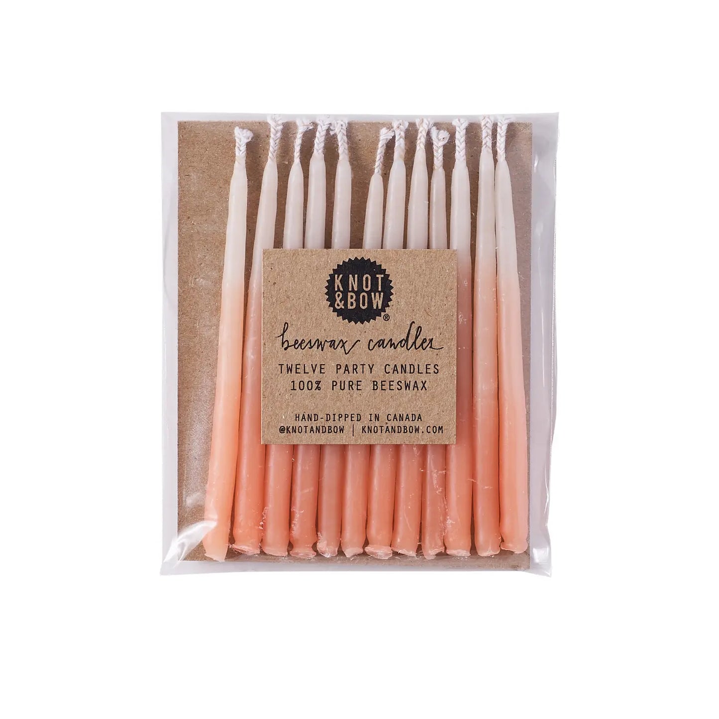 Peach Ombre Beeswax Candles