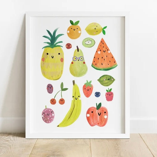 Fruit Faces Print