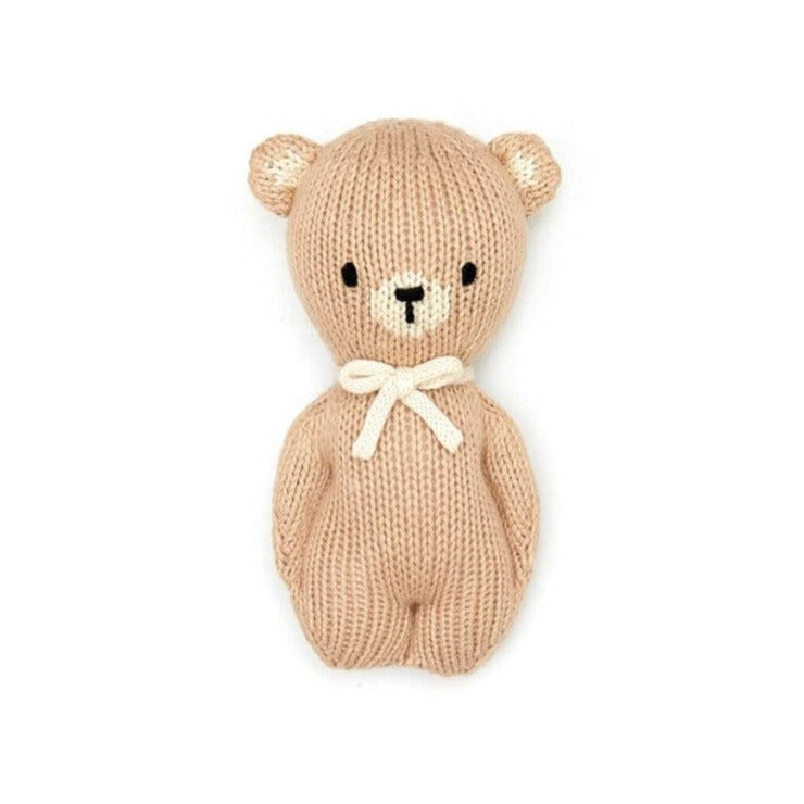Load image into Gallery viewer, Baby Bear Rattle with Cream Bow
