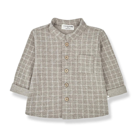 Moritz Check Top in Taupe