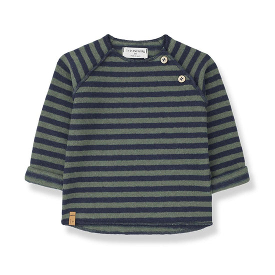Load image into Gallery viewer, Alex Stripe Sweater in Forest
