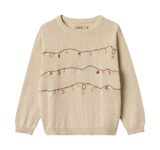 Embroidered Ornaments Sweater - Toddler