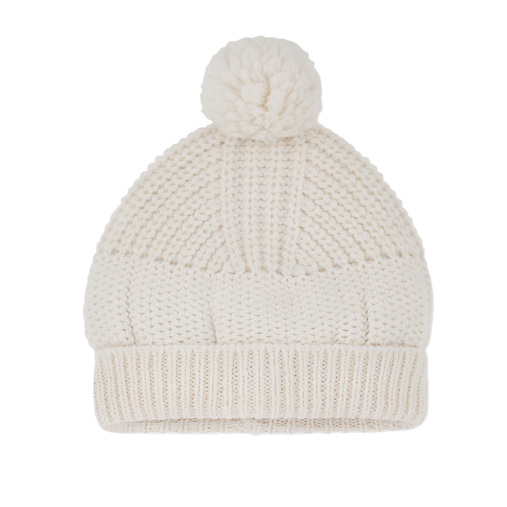 Cream Wool Beanie