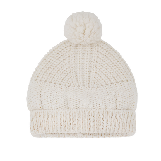 Cream Wool Beanie