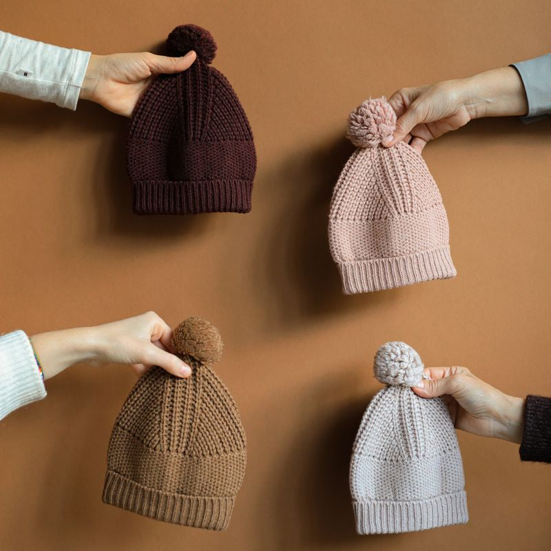 Maroon Wool Knit Beanie