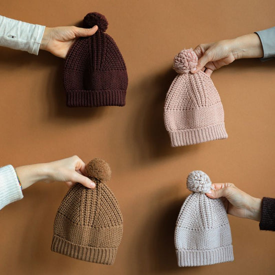 Maroon Wool Knit Beanie