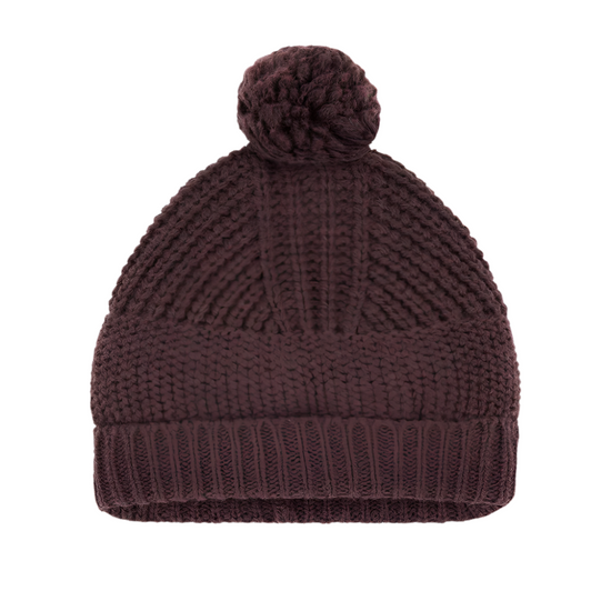 Maroon Wool Knit Beanie