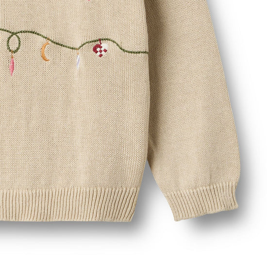 Embroidered Ornaments Sweater - Toddler