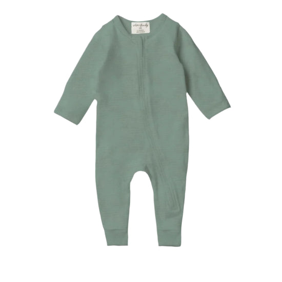 Pine Green Waffle Jumpsuit