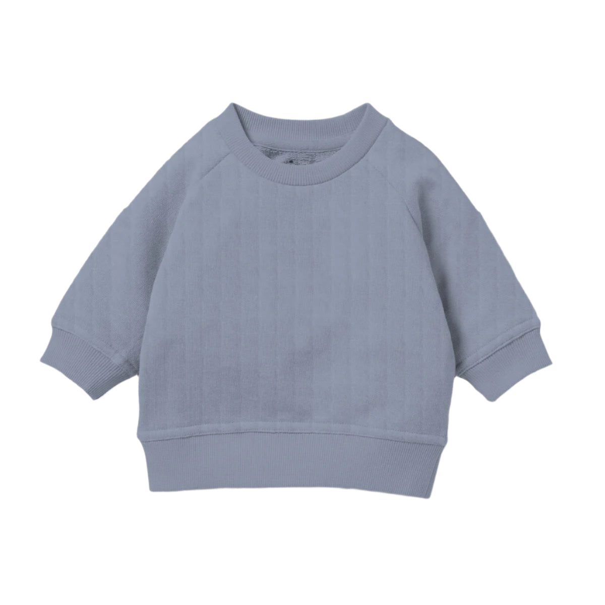 Sky Blue Quilted Sweatshirt