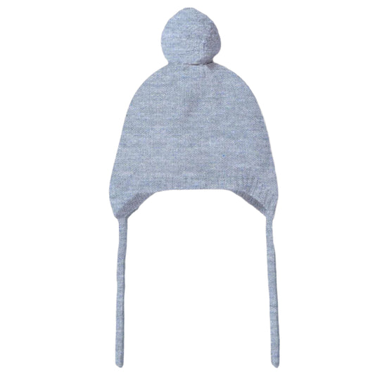 Blue Speckle Knit Bonnet