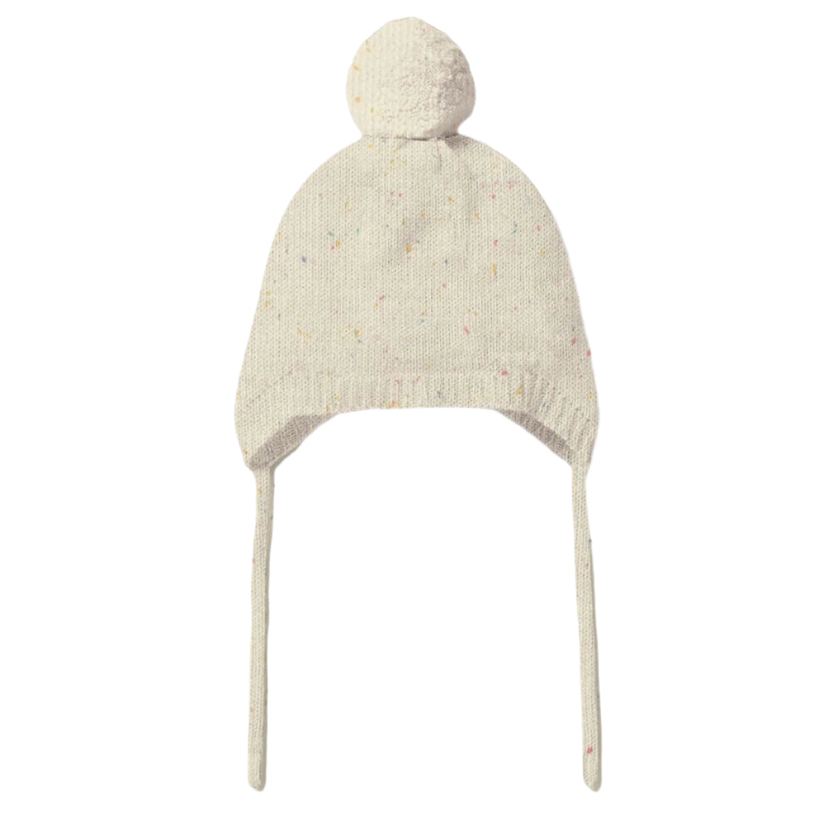 Cream Speckle Knit Bonnet