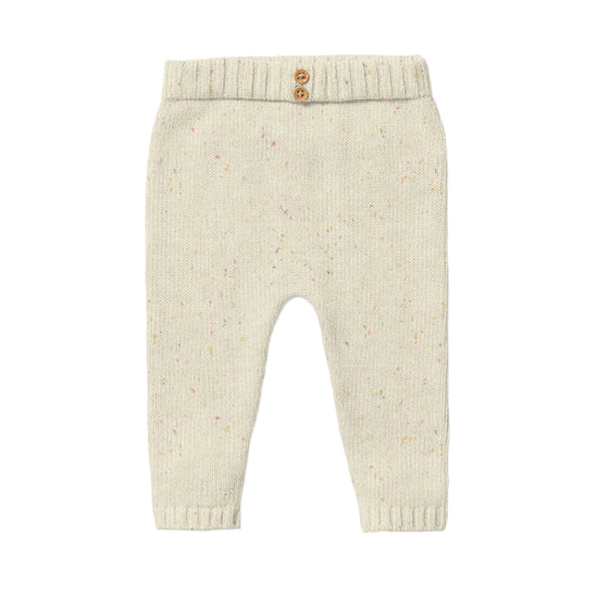 Cream Speckle Knit Leggings