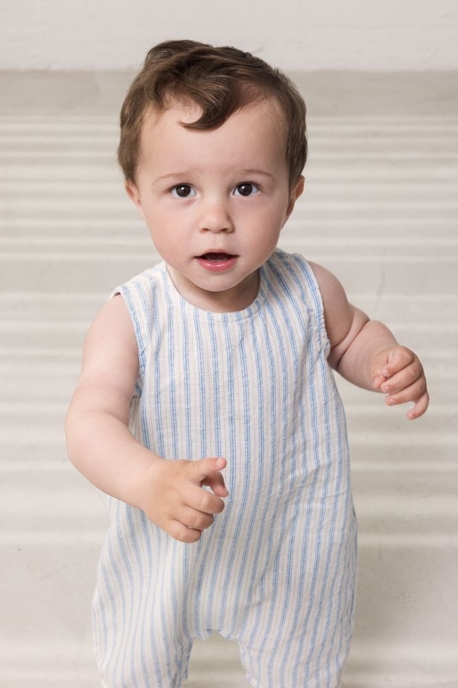 Surf Blue Stripe Romper