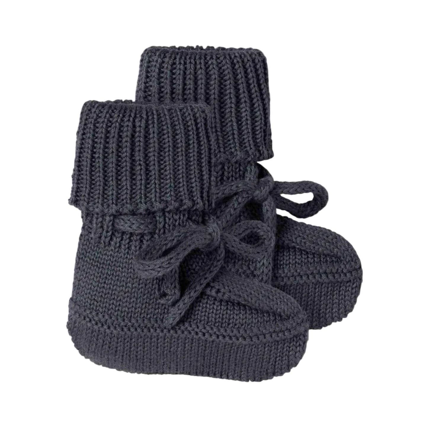Navy Knit Booties