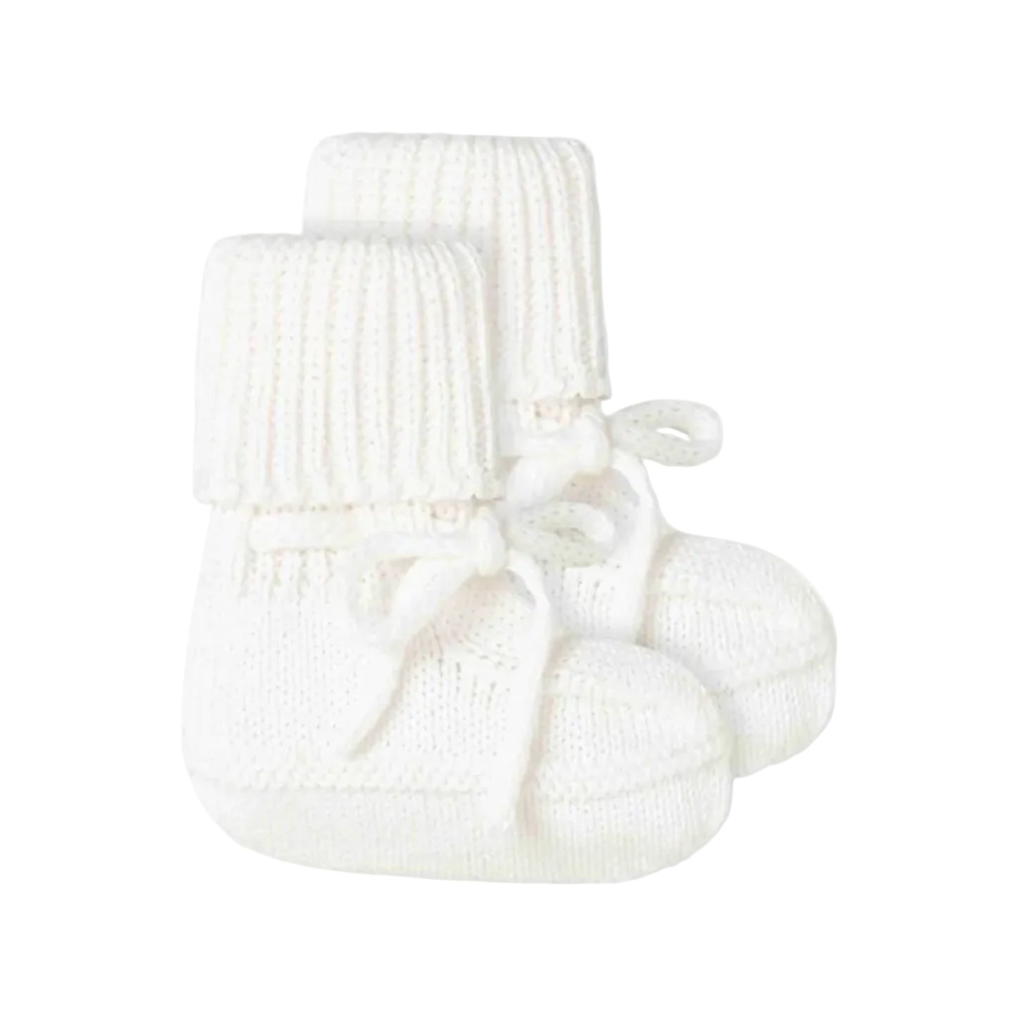 Gentle White Knit Booties