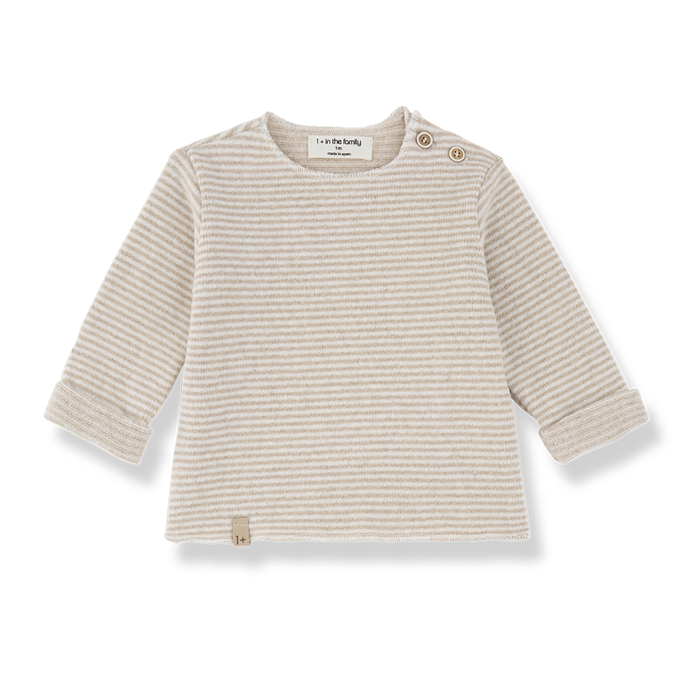 Aubin Cream Stripe Sweater