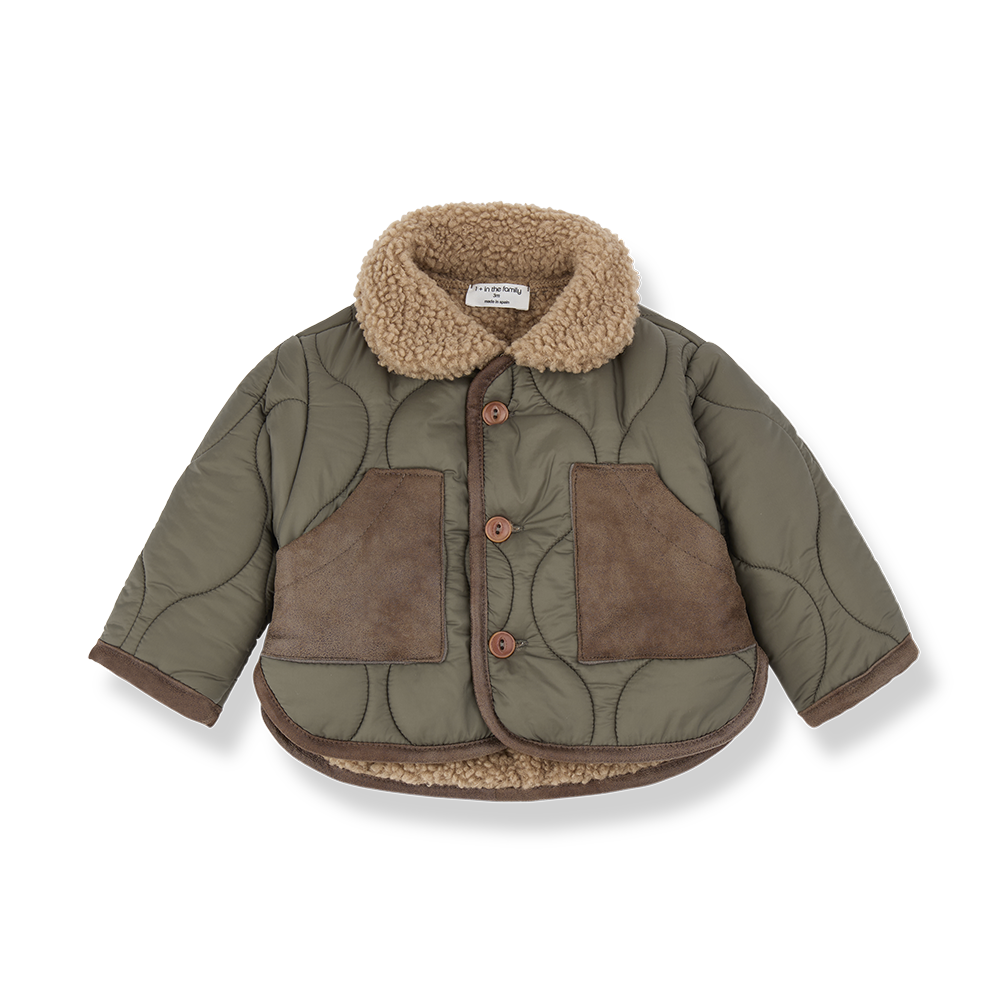 Khaki Green Quilted Jacket