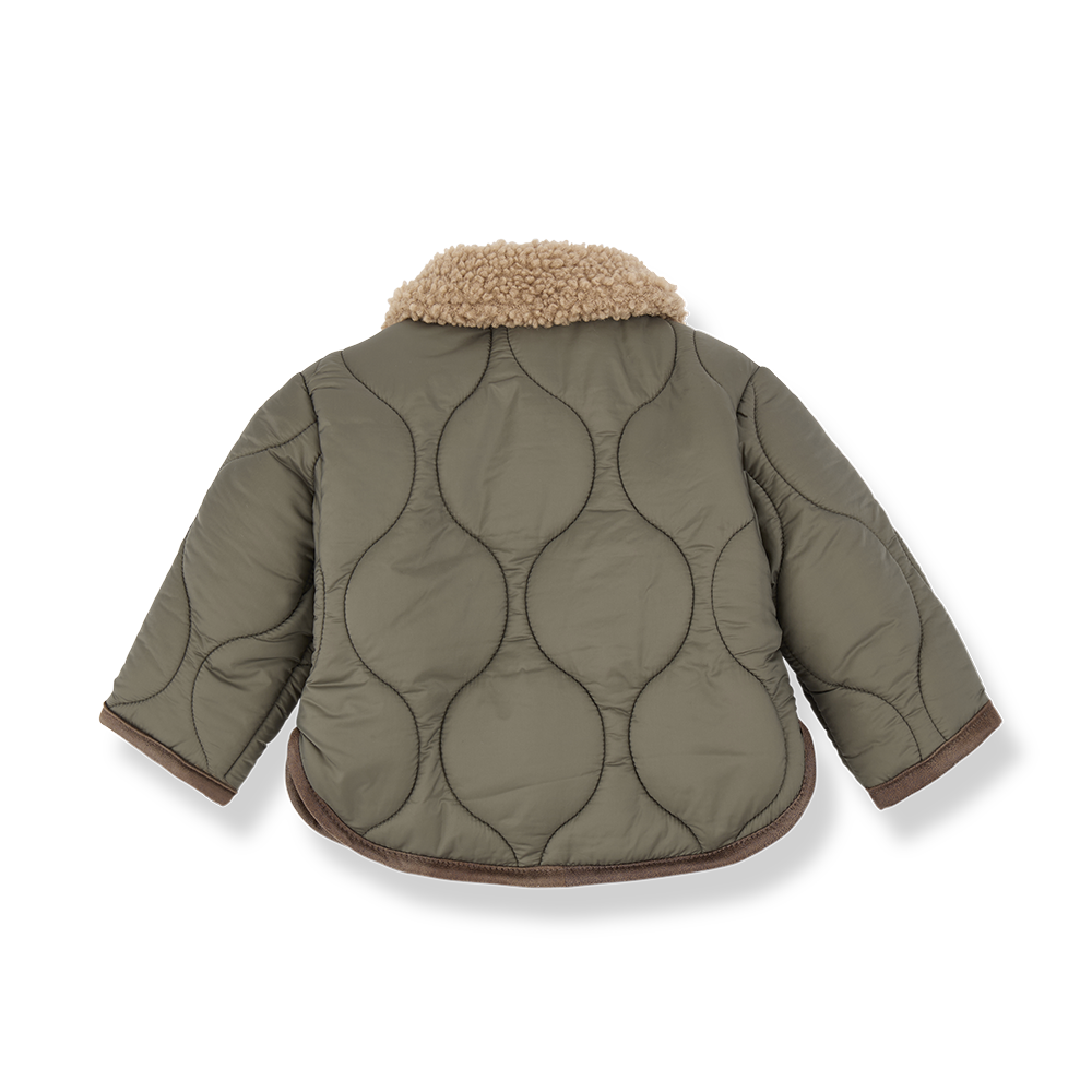 Khaki Green Quilted Jacket