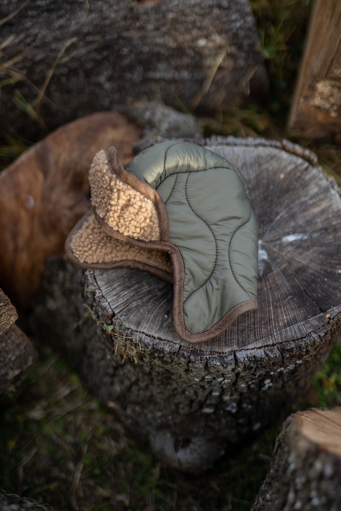 Khaki Green Quilted Hat
