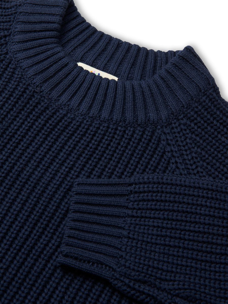 Navy Classic Knit Sweater