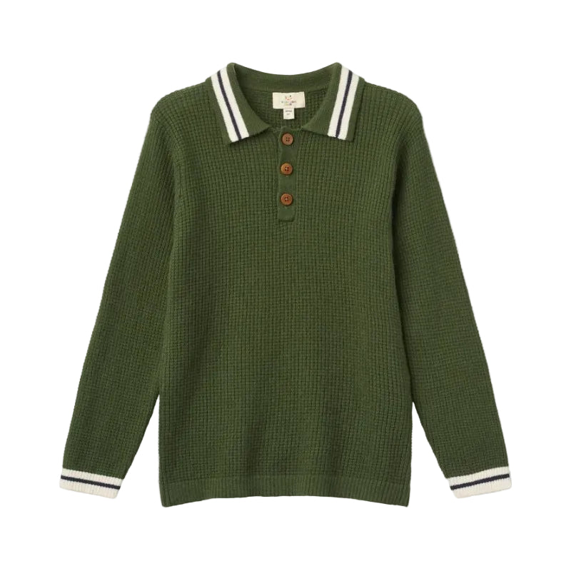 Forest Waffle Knit Polo