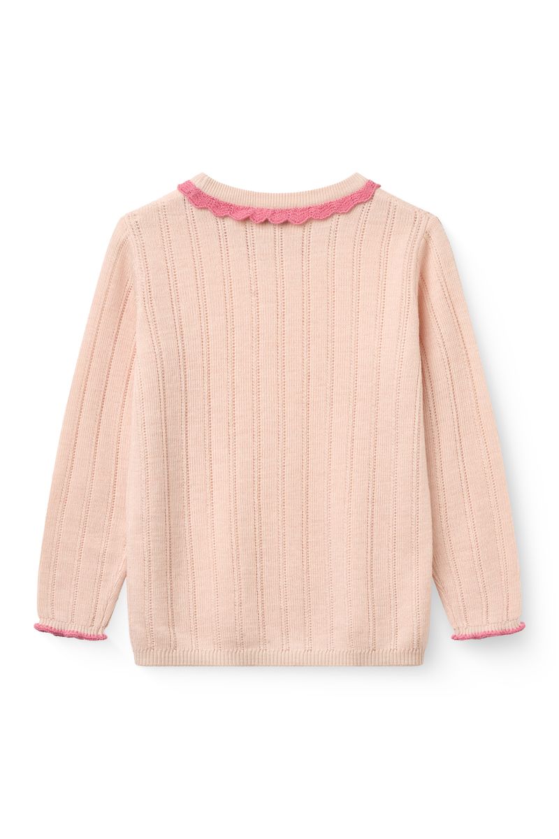 Soft Pink Pointelle Sweater