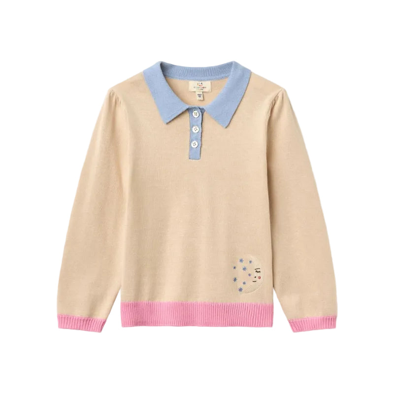 Color Pop Knit Polo Sweater