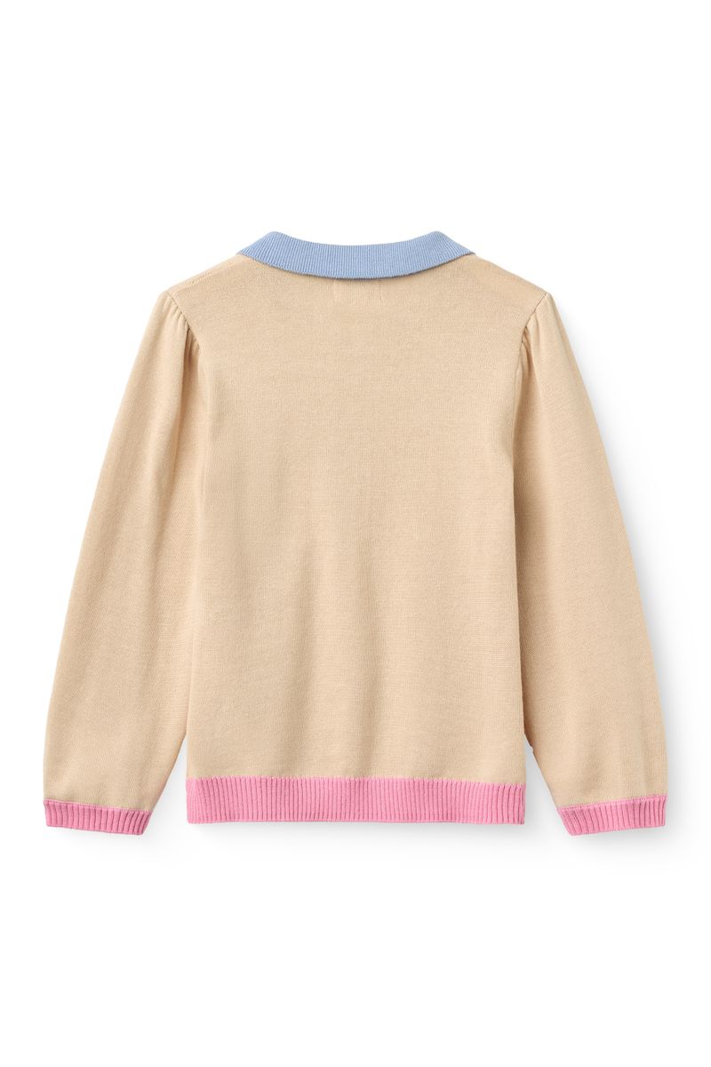 Color Pop Knit Polo Sweater