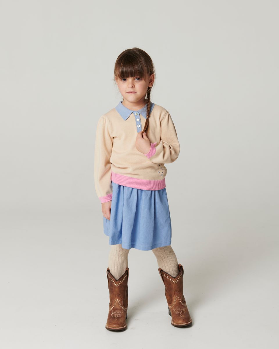 Color Pop Knit Polo Sweater