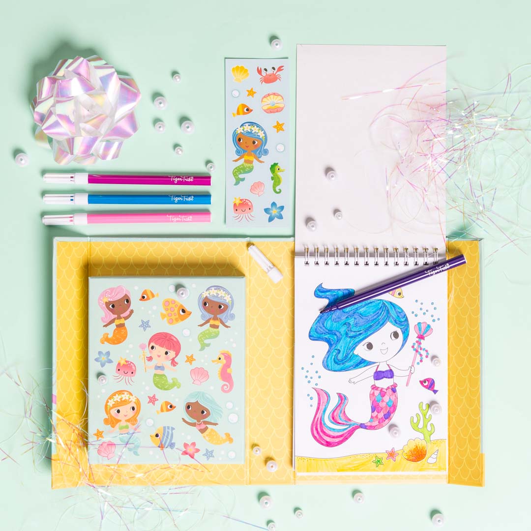 Mermaid Sticker & Coloring Set