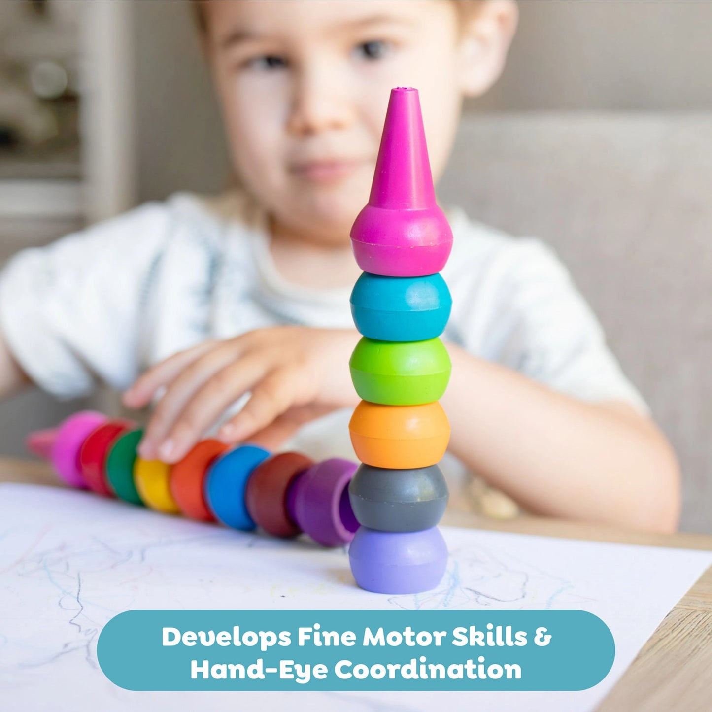 Candy Colors Stackable Crayons