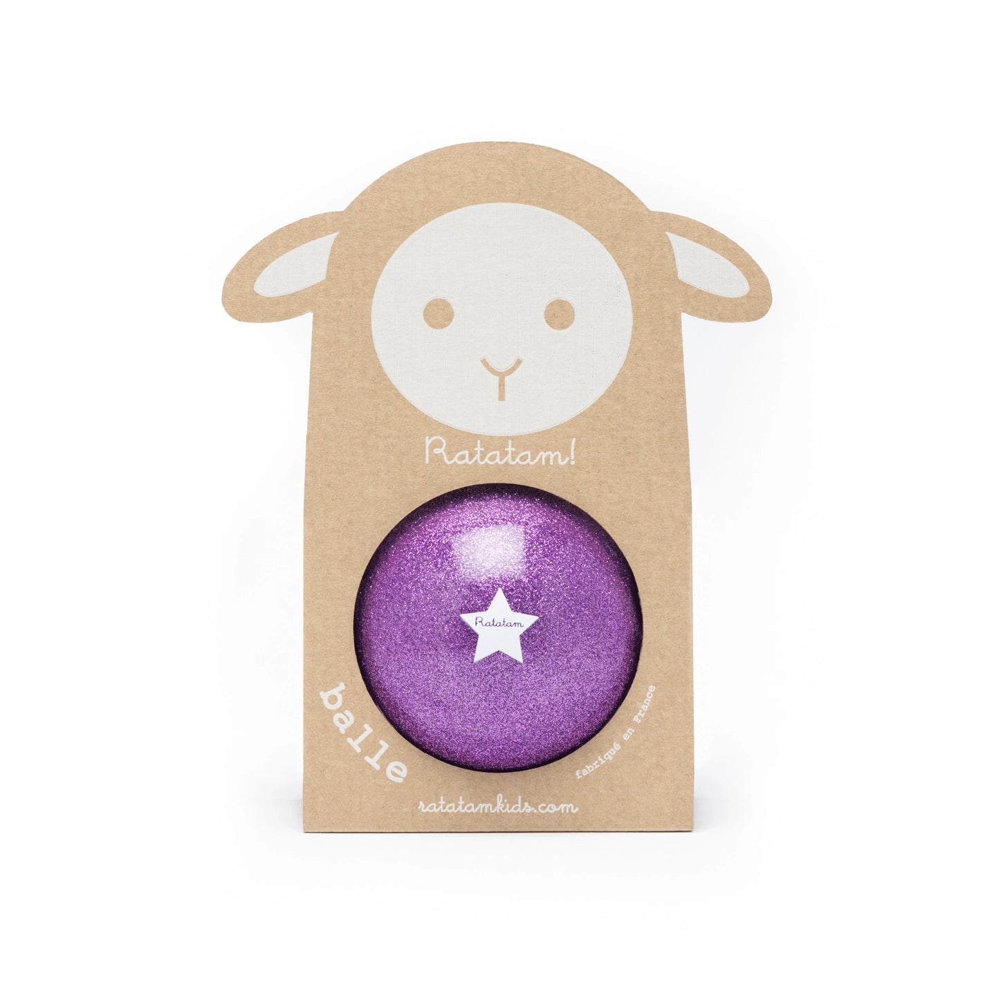 Sheep Glitter Ball in Purple Fleck