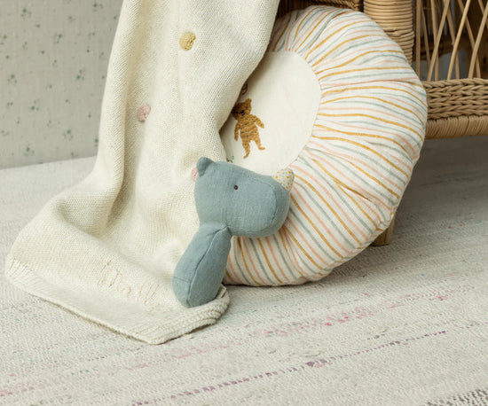Dusty Blue Rhino Rattle