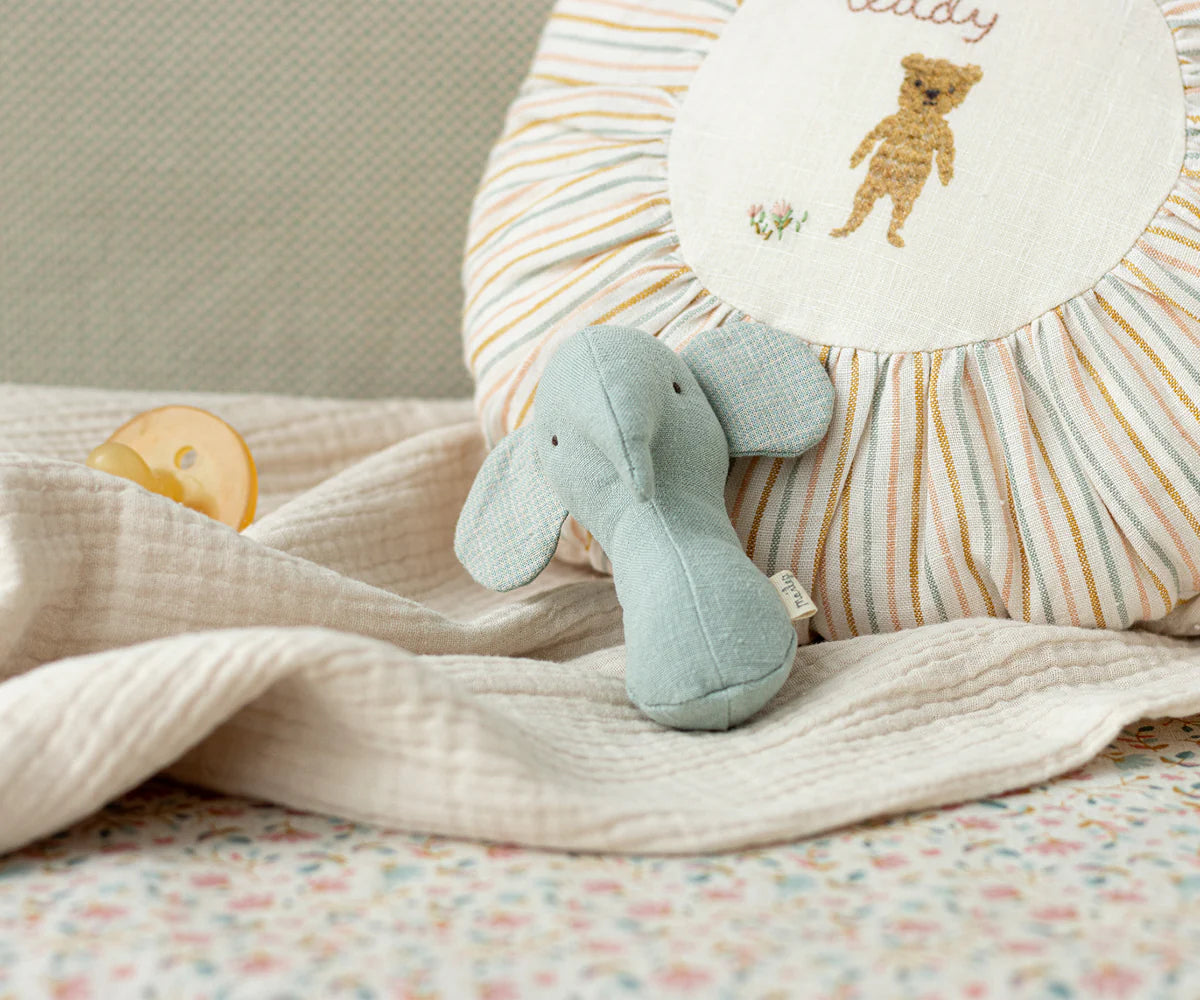 Light Dusty Blue Elephant Rattle