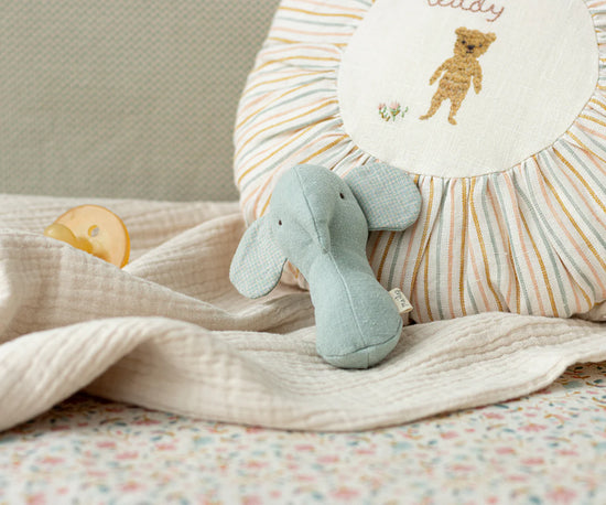 Light Dusty Blue Elephant Rattle
