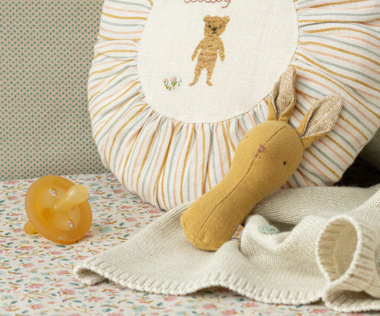 Dusty Yellow Bunny Rattle