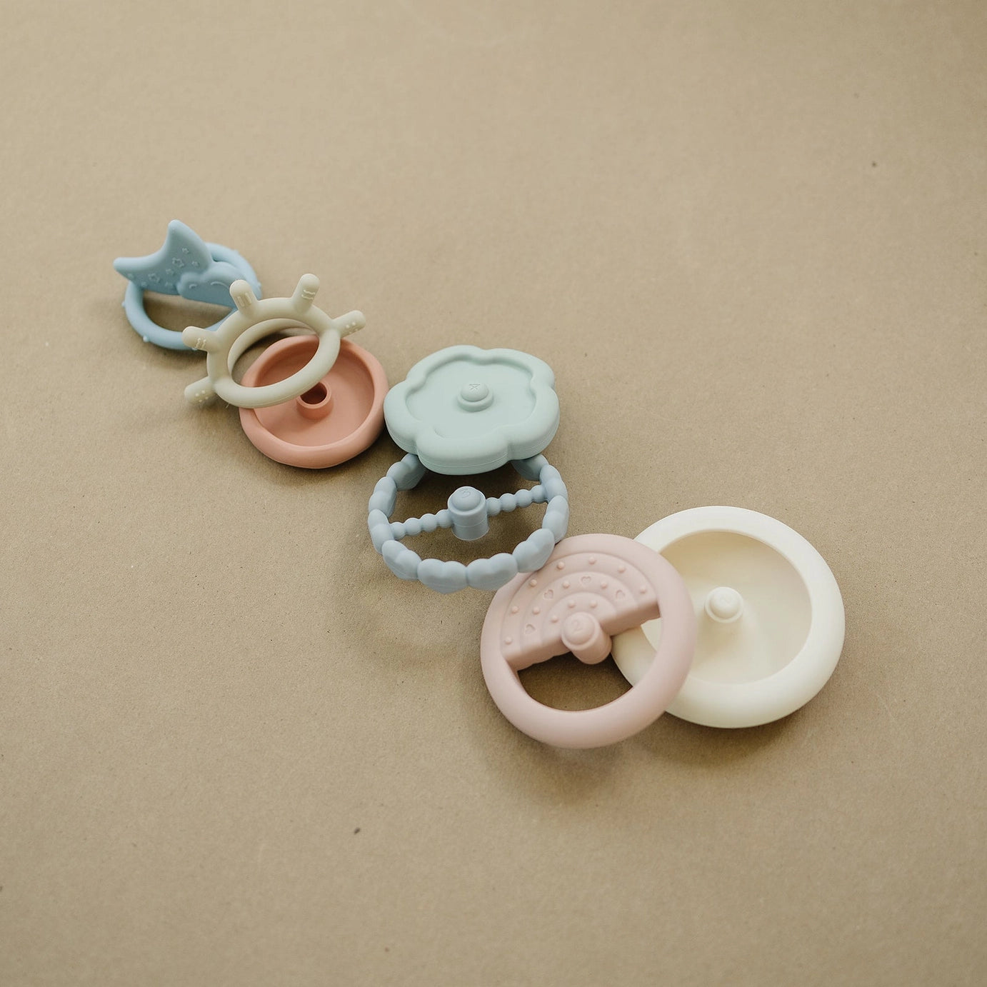 Silicone Stacking Teething Ring Toy