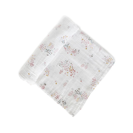 Load image into Gallery viewer, Flower Patch Organic Muslin Swaddle
