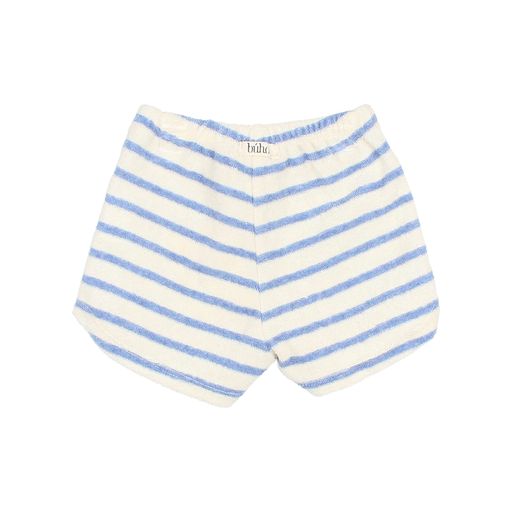 Terry Striped Shorts in Placid Blue