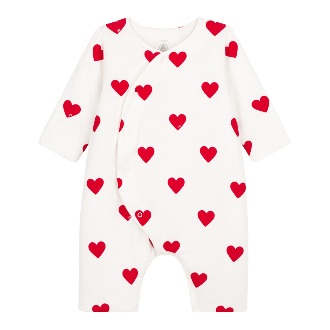 Red Heart Print Jumpsuit