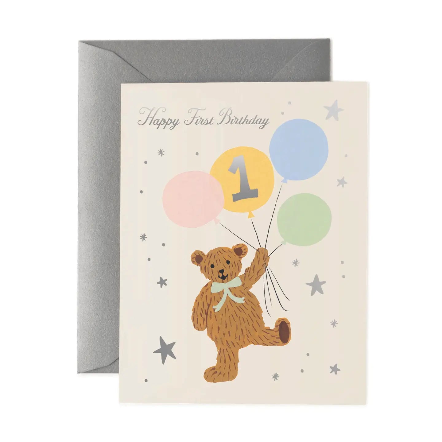 First Birthday Bear Birthday Card