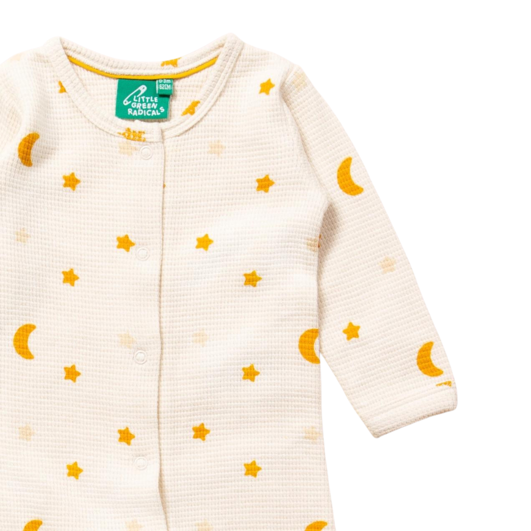 Baby Waffle Suit in Cream Gold Star