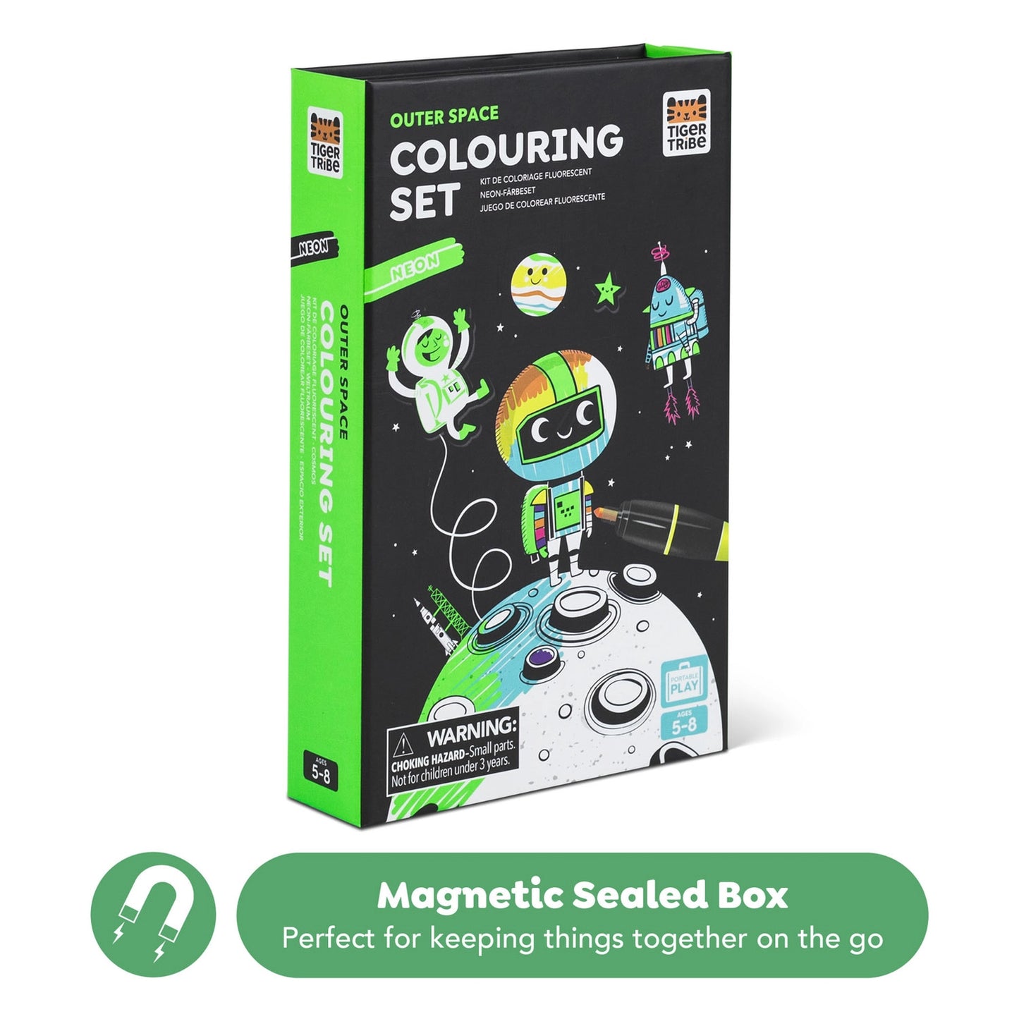 Neon Outer Space Sticker & Coloring Set