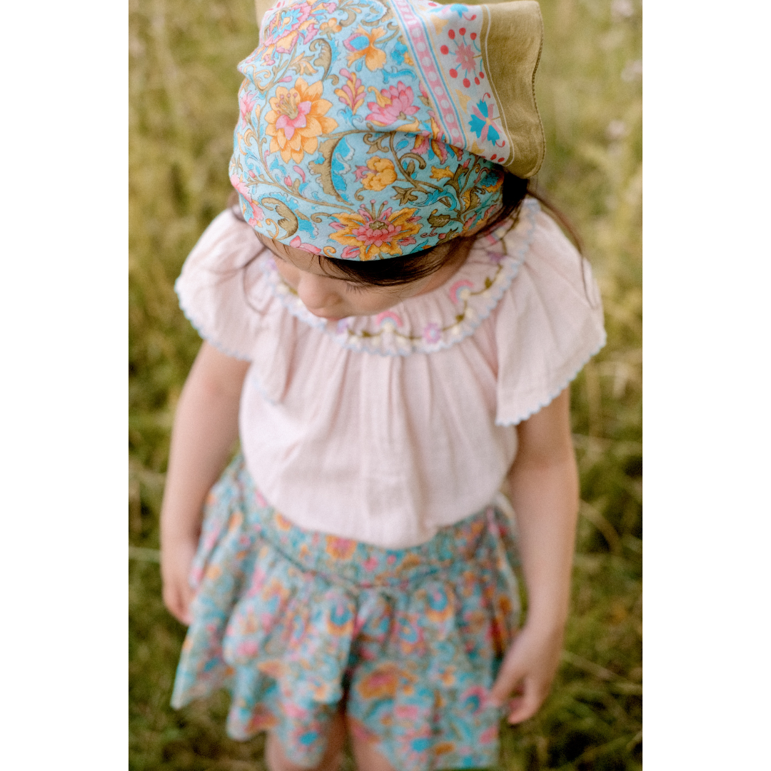 Antoinette Double Gauze Blouse in Blush