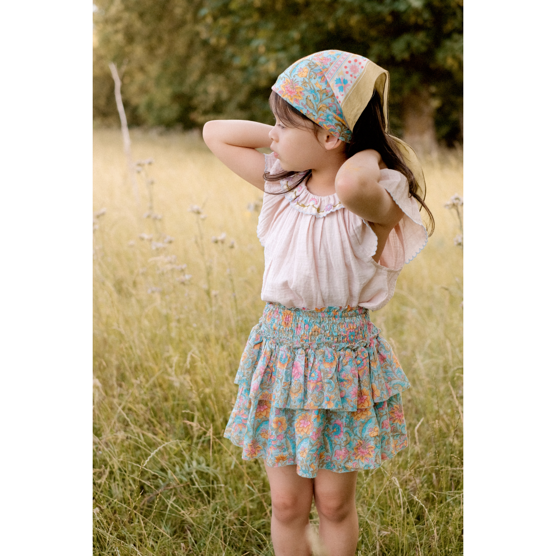 Antoinette Double Gauze Blouse in Blush