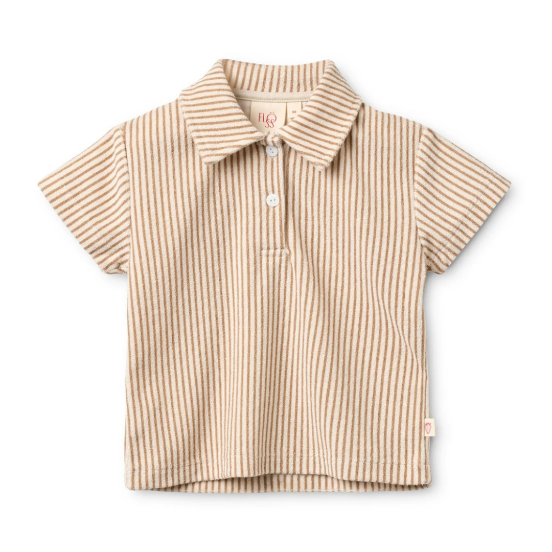 Nohr Shirt in Light Brown Stripe